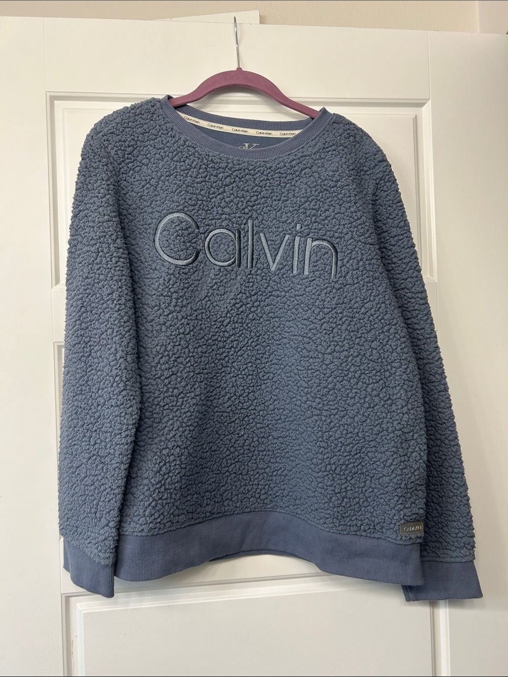 Calvin Klein Dusty Blue Sherpa Sweatshirt